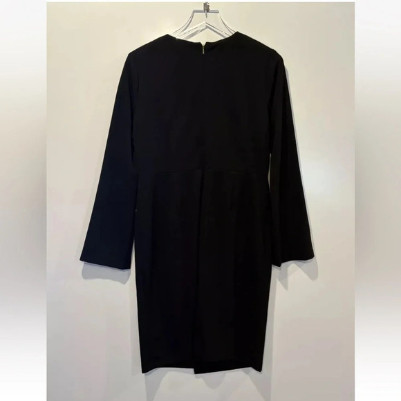 Donna Karan New York Black Button Faux Wrap Dress Womens Size 12 (1569) - Picture 2 of 4